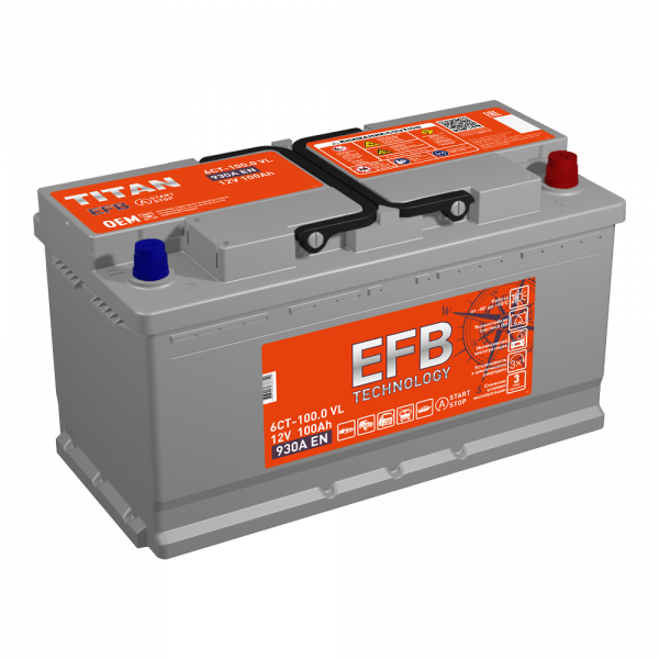 АКБ  6СТ-100 (820А) п/п TITAN STANDART 352х175х190 — 2