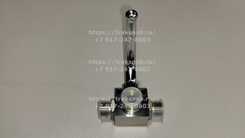 Кран гидравлический 3-х ходовой, м20х1,5 (нар.резьба) (315 Атм) сталь. — 1